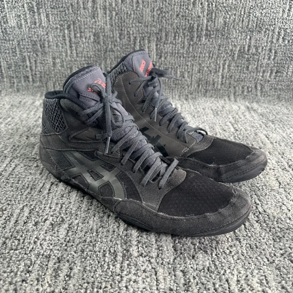 ASICS Snapdown 3 Wrestling Shoes Mens 13 Dark Grey Black 1081A030 Mid Top